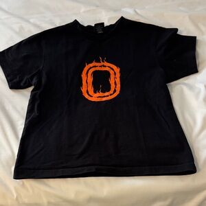 Black Overtime T-shirt. Size YM